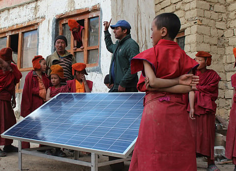 Talking about the benefits of solar energy
