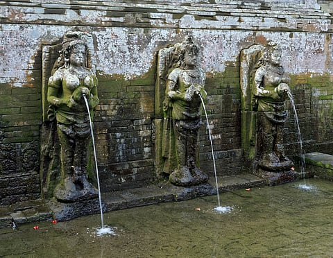 The statues of Goa Gajah