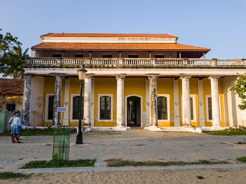 The vintage colonial architecture of the Governors bungalow in Tharangambadi