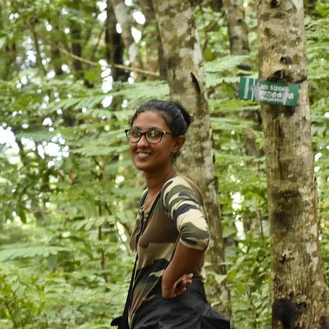 Kavya H Das in her natural habitation