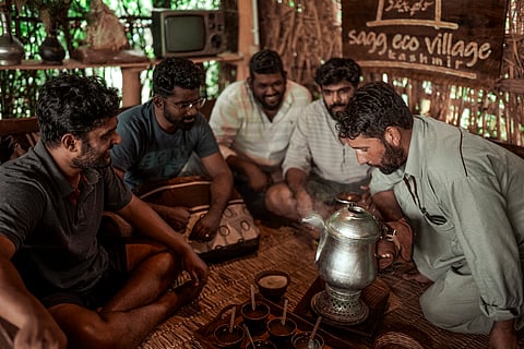 Guests enjoying the local cuisine