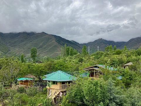 Sagg Eco Village is located is perched atop the Harmukh foothills overlooking Sindh and Nigeen Valleys in Ganderbal, Kashmir
