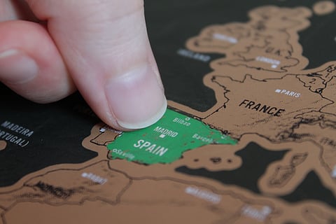 A scratch-off map