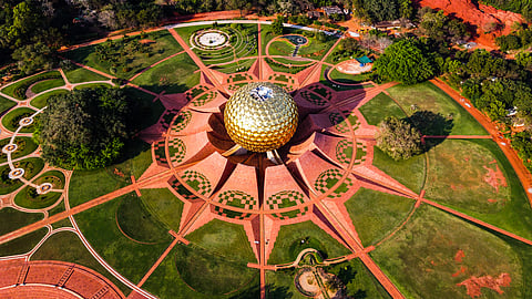 Auroville in Puducherry is a hub of spiritual travel
