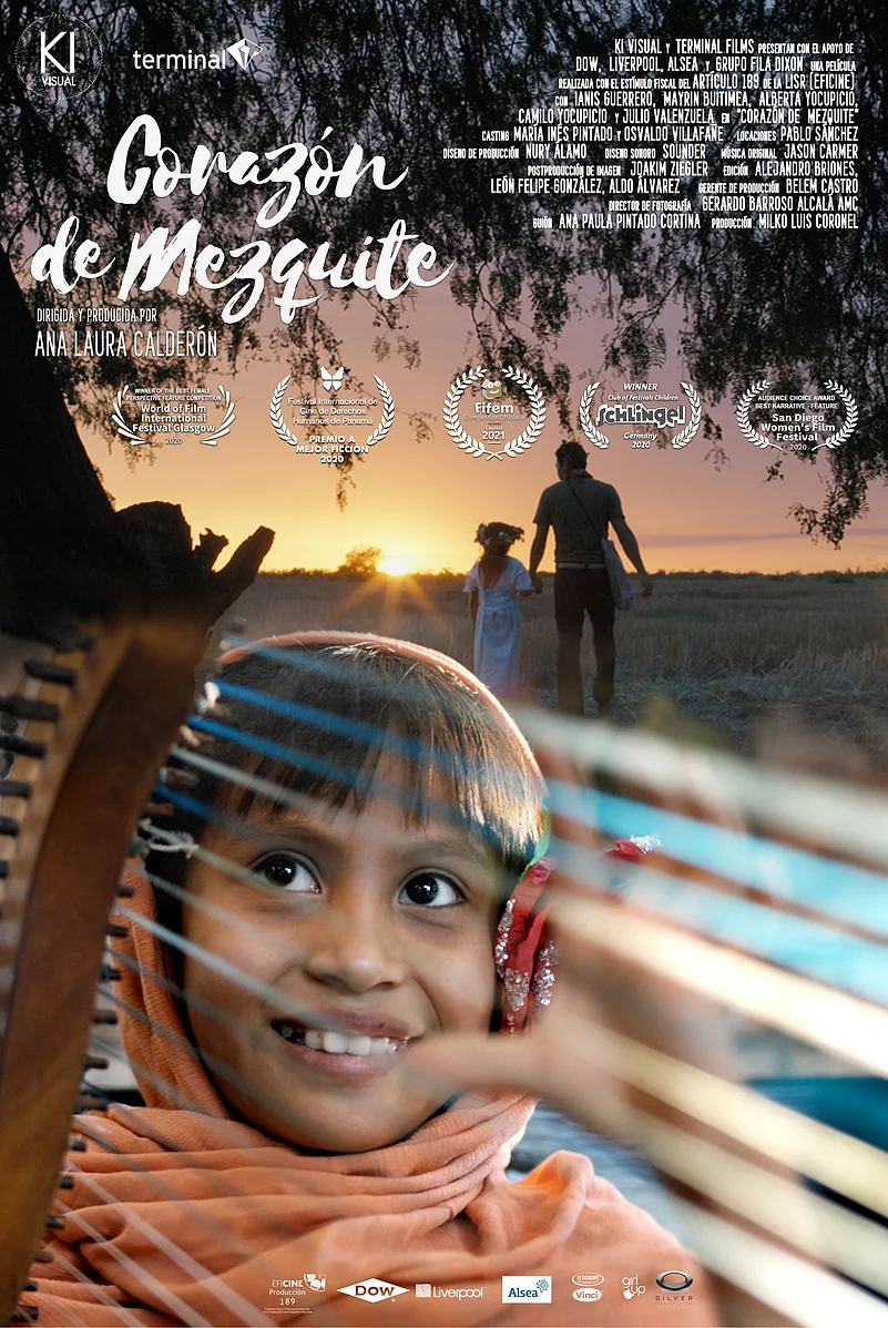 Mezquites Heart depicts Lucía, a Yoreme girl in Northern Mexico, aiming to heal her fathers heart by mastering the harp, traditionally played by men