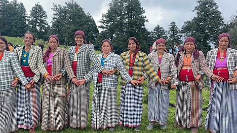 The locals enjoying the festivities