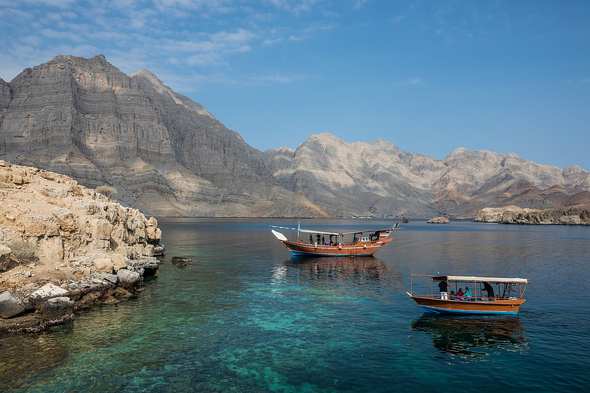 Fjords near Khasab, Musandam are a testament to the diverse landscape in Oman