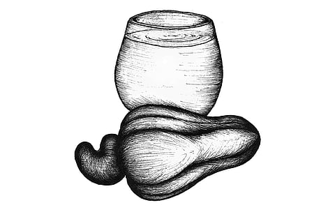 A fruity, astringent glass of feni