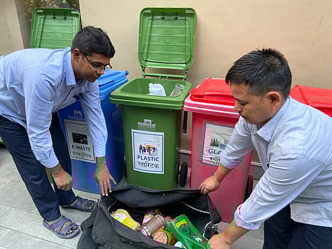 Waste segregation at One Step Greener warehouse