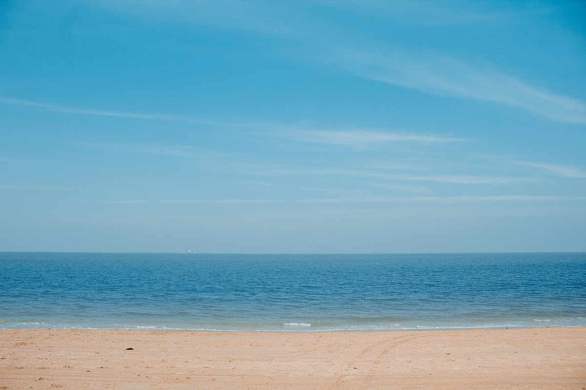 The pristine beach at Bet Dwarka