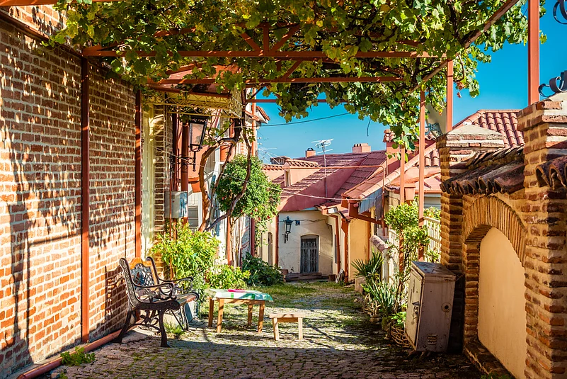 Spend lazy afternoons on the vineyard trail In the Alazani valley in Kakheti