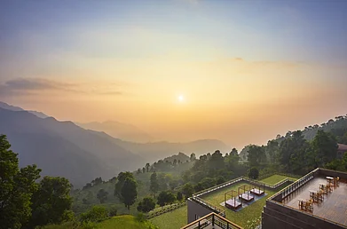 Take in the view of the misty valleys from the comfort of your room