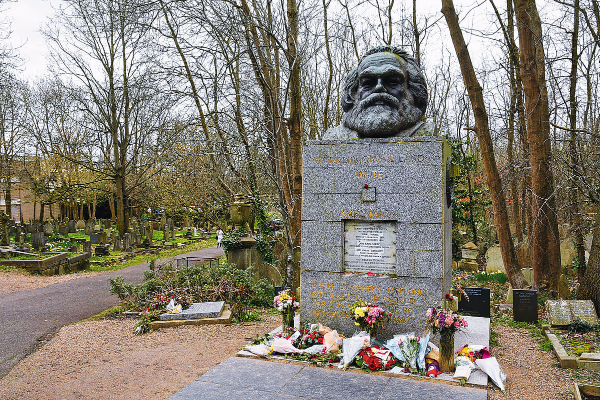 Karl Marxs grave at Highgate Cemetery
