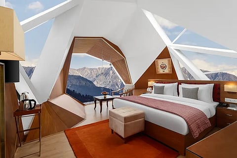 The property is filled with paintings, sculptures, and installations