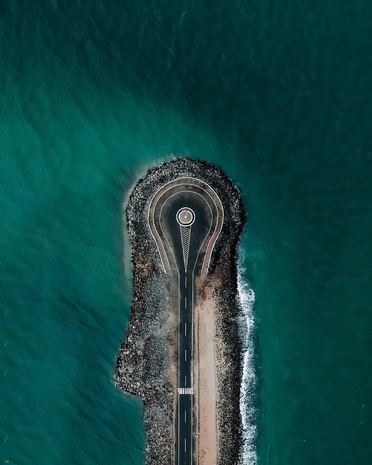 Aerial view of Arichal Munai, Dhanushkodi