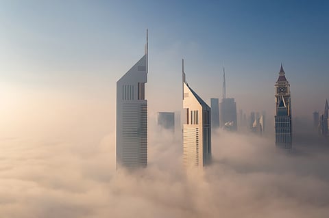 Emirates Towers is stands out in Dubai's skyline due to its unique design