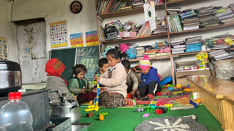 Students participating in a classroom activity