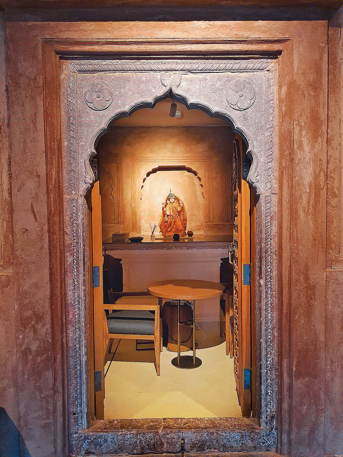 A corner has been dedicated to the god of Ayurveda, Dhanvantari