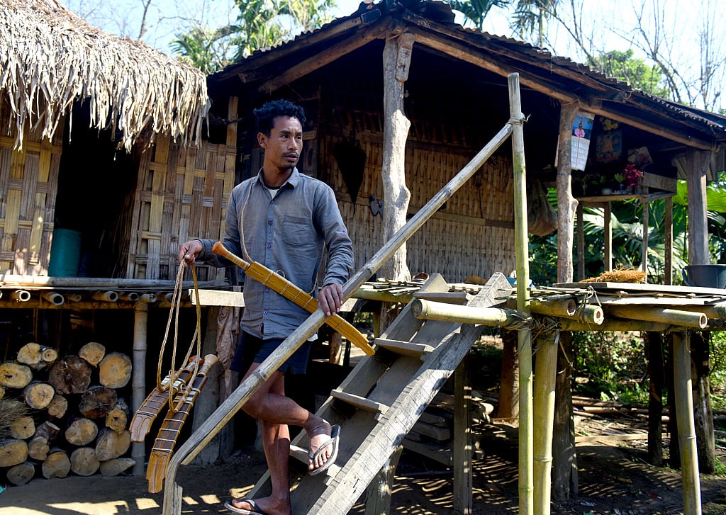 Doung with pha-nap cases he has made