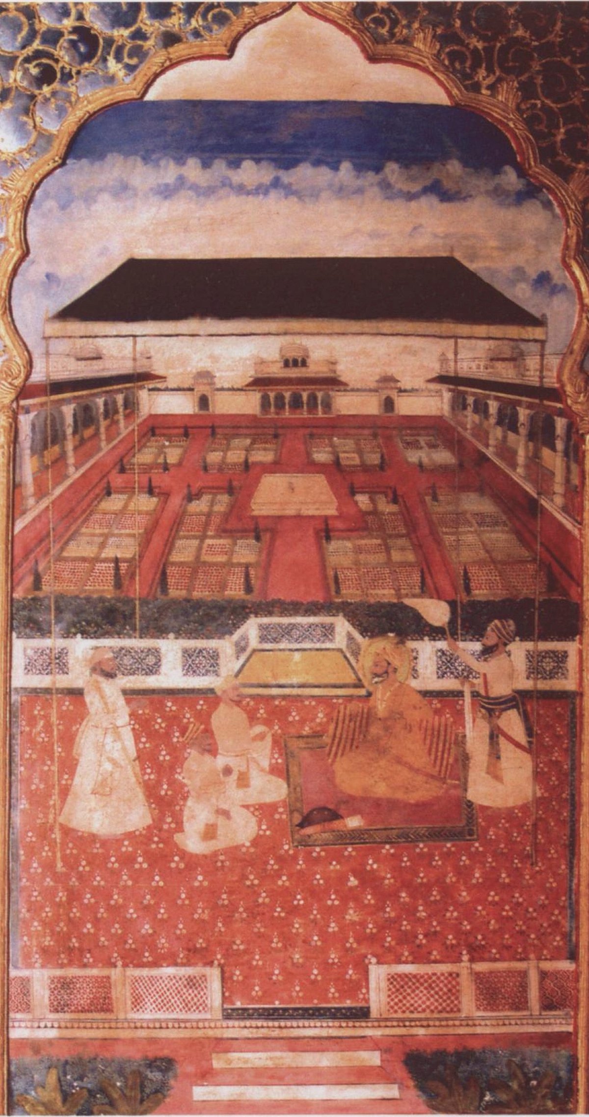 Mural of Amar Singh of Patiala State from the Sheesh Mahal