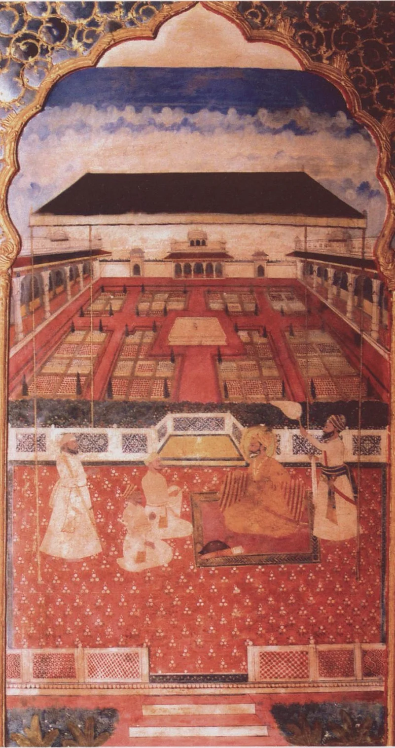 Mural of Amar Singh of Patiala State from the Sheesh Mahal