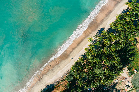 An aerial view of St. Martin's Island