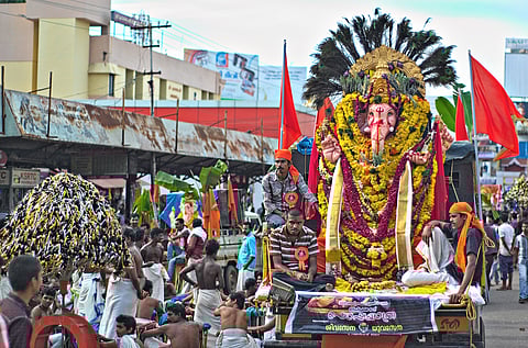 A Ganesh festival procession in Maharashtra