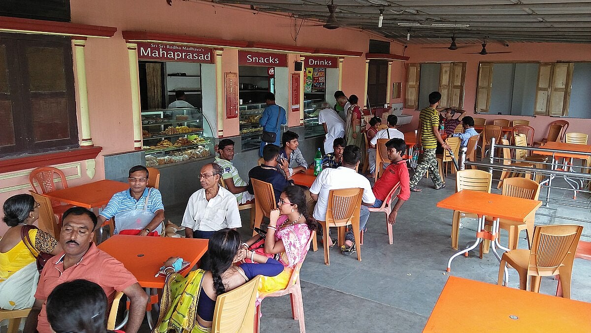 Caitanya Bhavan restaurant inside ISKCON Mayapur