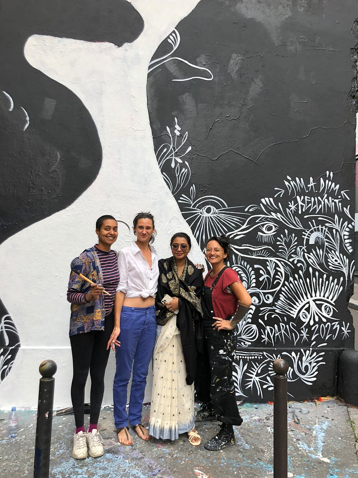 With French mural artist Kelly Miti