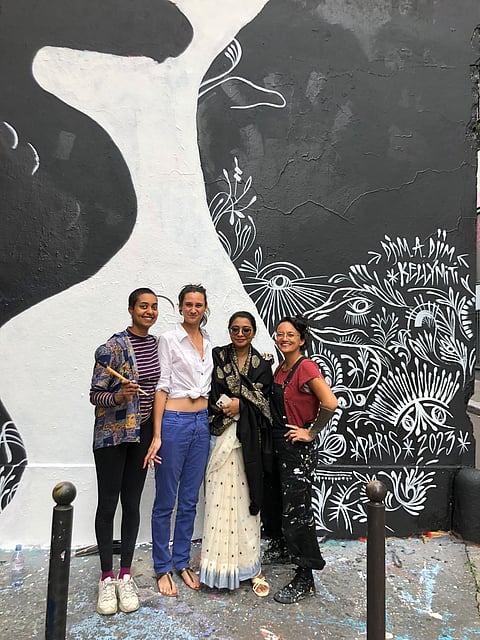 With French mural artist Kelly Miti