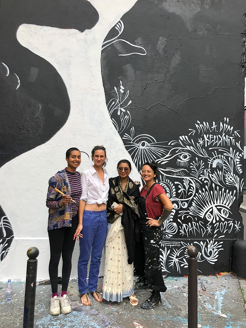 With French mural artist Kelly Miti