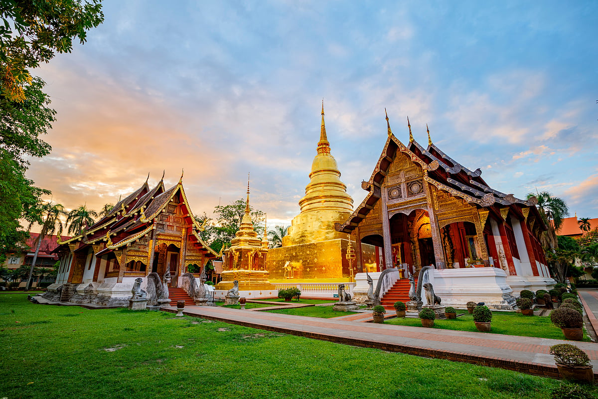 The Wat Phra Sing Temple located in Chiang Mai