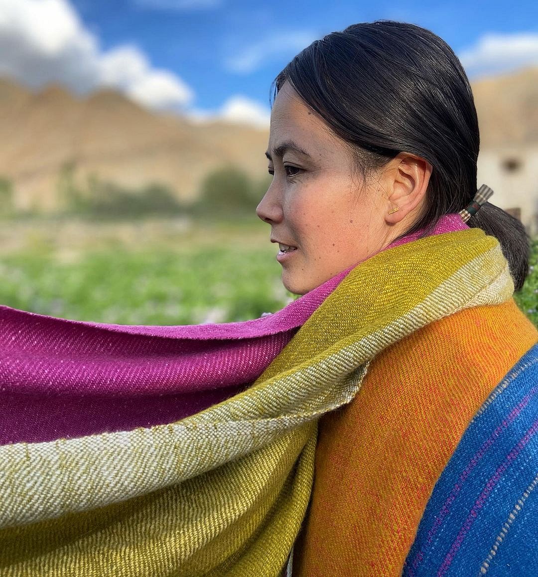 Natural colours are used to dye the wool