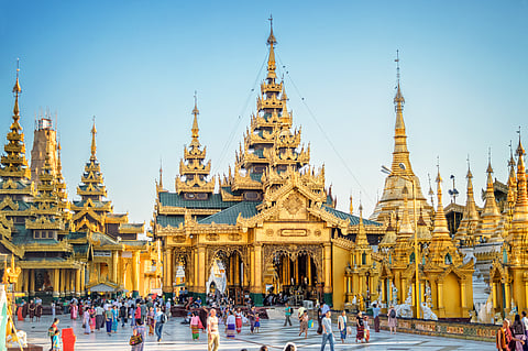 The Shwedagon Pagoda in Myanmar