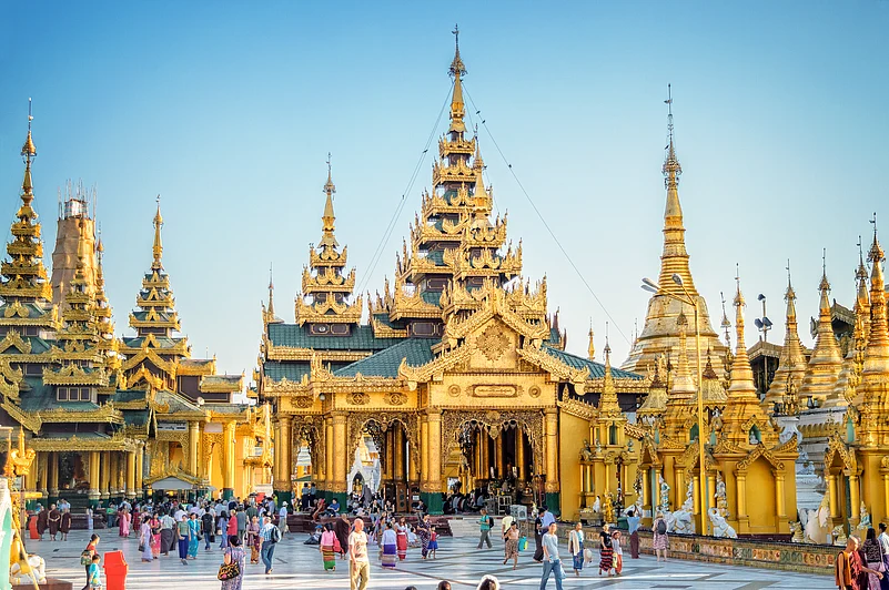 The Shwedagon Pagoda in Myanmar