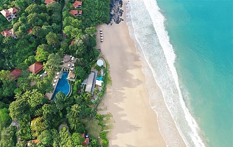 The award-winning property overlooks the stunning Kantiang Bay