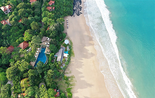 The award-winning property overlooks the stunning Kantiang Bay