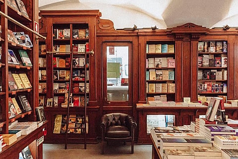 Inside the bookstore
