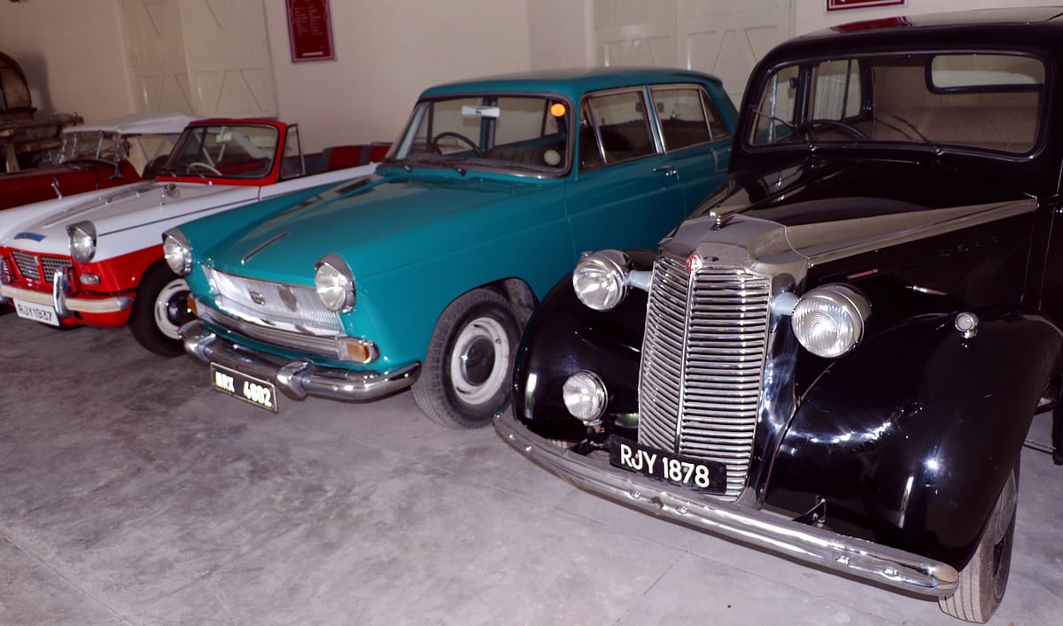 The Vintage vehicle collection within the ground of Garden Hotel
