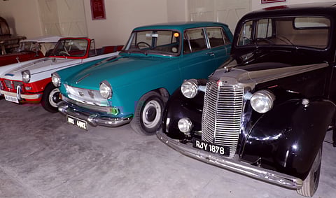 The Vintage vehicle collection within the ground of Garden Hotel