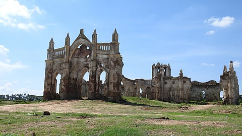 The church is a beautiful example of Gothic architecture
