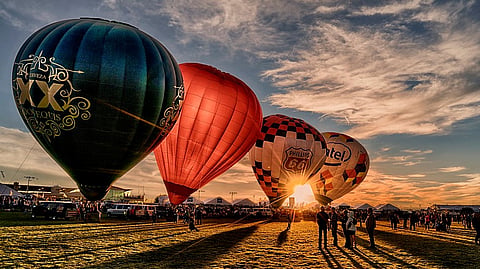 Albuquerque Balloon Fiesta at sunset