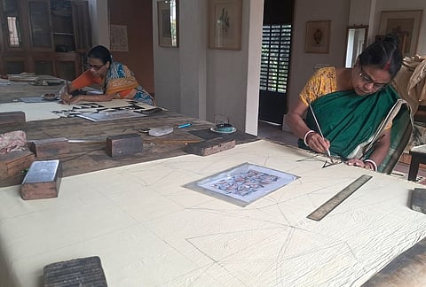 Women working in the studio