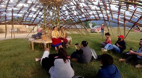 Use of bamboo in the festival