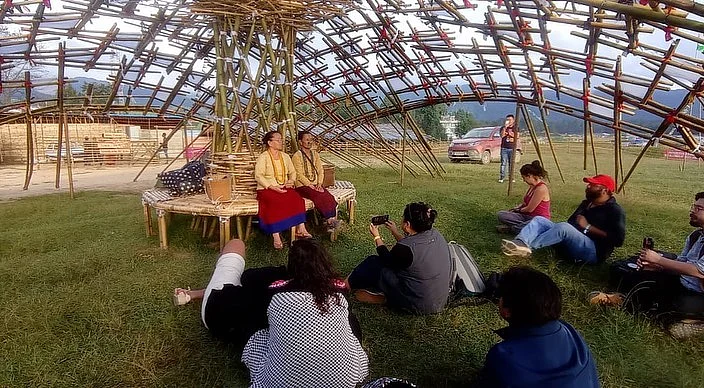 Use of bamboo in the festival