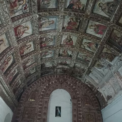 The ceiling of Convent of Santa Monica