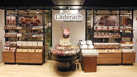 The Läderach store in DLF Emporio, Vasant Kunj, Delhi