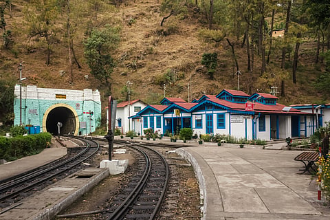 The quaint, old Barog railway station on the Kalka-Shimla narrow gauge railway line