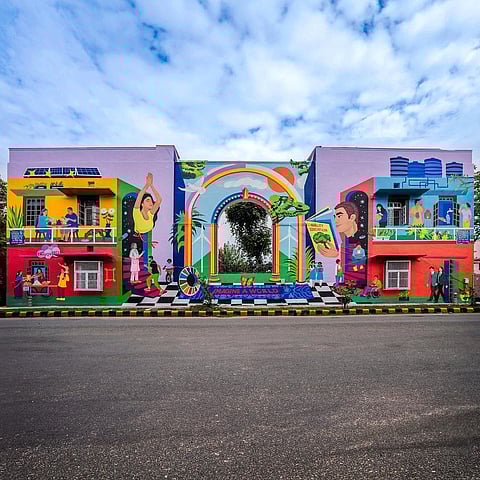 "Imagine A World" by artist Neethi in the Lodhi Art District