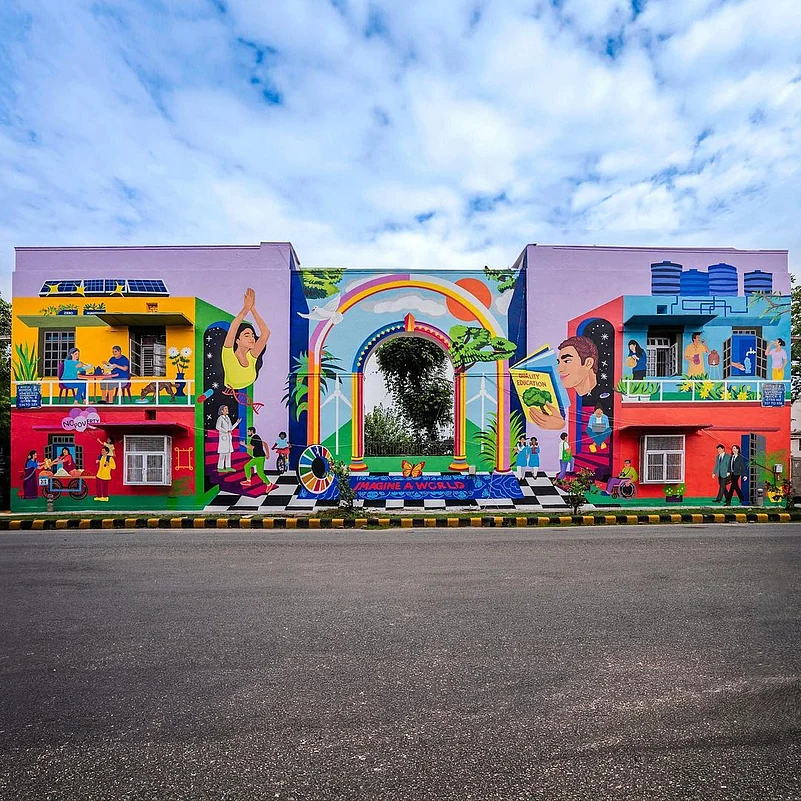 Imagine A World by artist Neethi in the Lodhi Art District